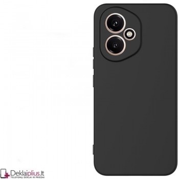 Silikoninis ploniausias dėklas su kameros apsauga - juodas (Huawei Honor 400)